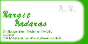 margit madaras business card